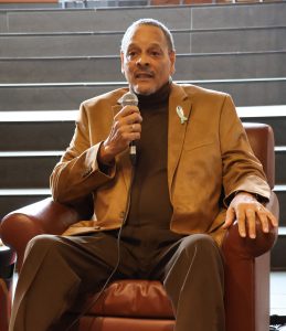 Bill Edmonds speaks during the African American Read-In.