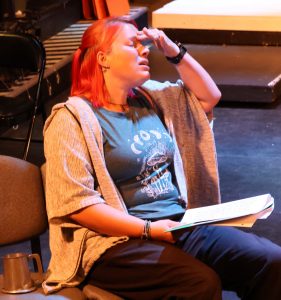 Natalya, played by Shelly Skelly-Ramos, is contemplative in this portion of “The Proposal.”