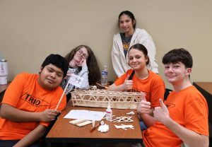 These students show their bridge.