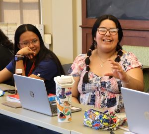 Students have a fun moment in a class during the 2025 Summer Academy.