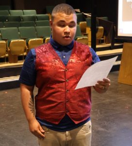 James Sams successfully auditioned for a part in “The Taming of the Shrew.”