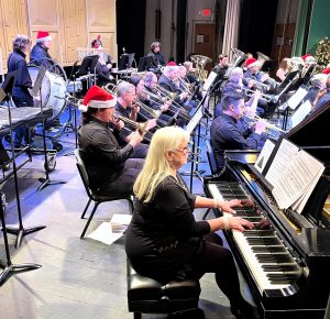 The Tusculum University Community Band plays a song at a previous Christmas concert.