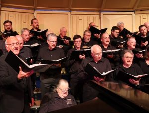 Members of the Tusculum University Community Chorus perform at their final rehearsal before their May concert.