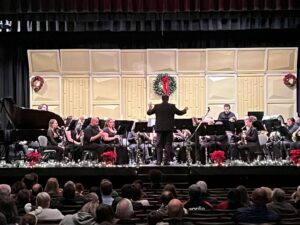The Tusculum University Community Band performs its Christmas concert in 2022. 
