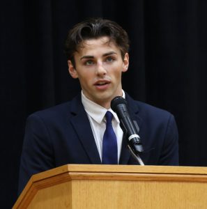 John Ross shares a message for the students.