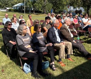 The audience listens during the event.
