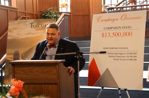 Edward Roberts announces the Frontiers fundraising campaign.