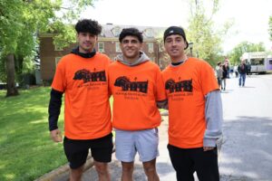 There is a great chance guests at the Old Oak Festival will see Tusculum students volunteering or enjoying activities. Here are students Marc Caceres, Antonio Aparicio and Cristobal Morales, left to right, at the 2023 festival.
