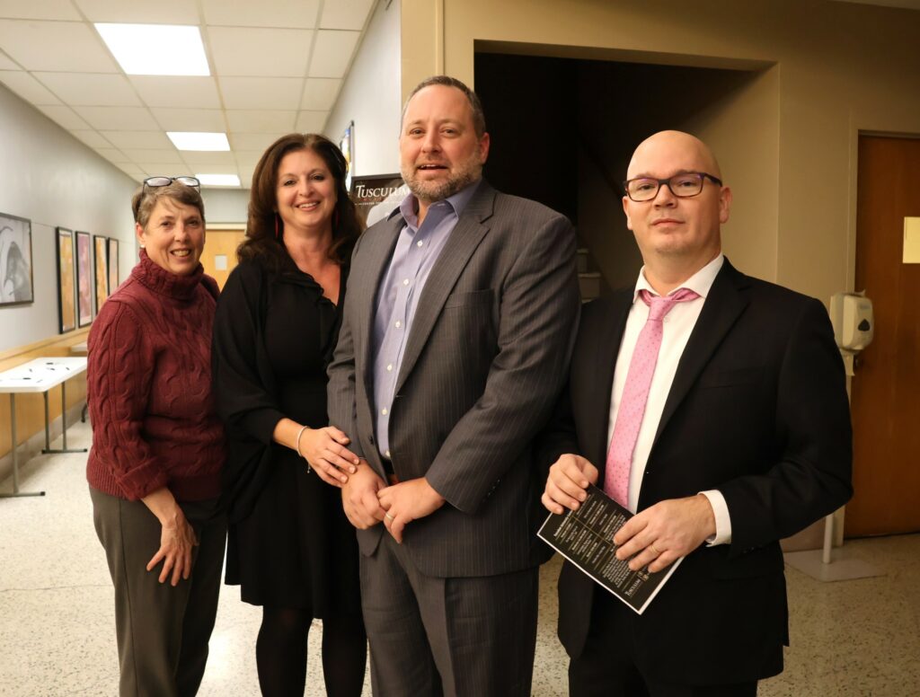 Left to right, Jeanne Stokes, Dr. Lisa Andrus, Dr. Jacob Fait and Wayne Thomas