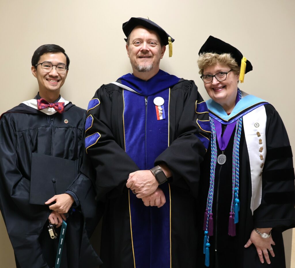 Left to right, Dexter Lim, Dr. Jeff Burleson and Dr. Peggy Goodson-Rochelle
