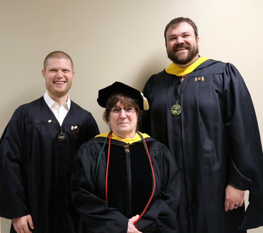 Left to right, Dr. Dennis Ashford, Dr. Susan Monteleone and Jordan Baker