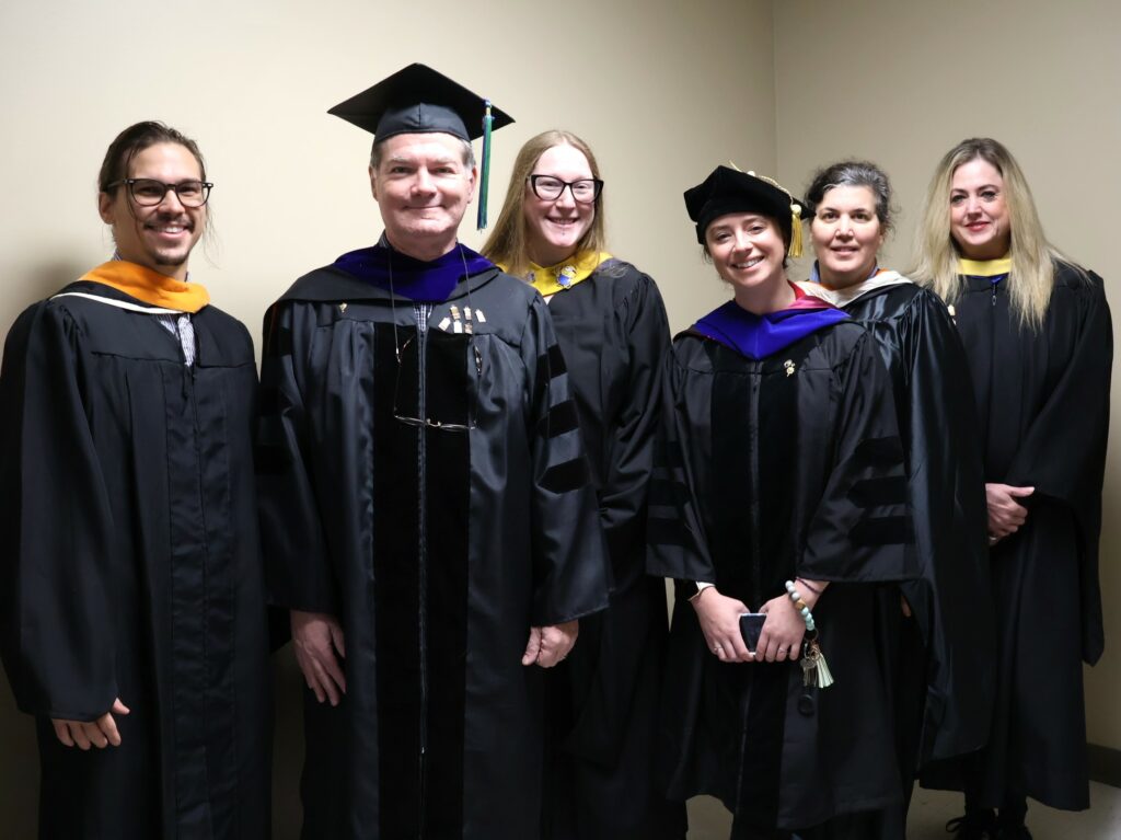 Left to right, Dr. Joshua Martin, Dr. Troy Goodale, Mikaela Cooney, Dr. Shelby Ward, Dr. Aja Matthews and Lanna Monday