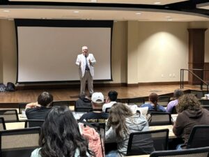 Judge Kenneth Bailey Jr. shares wisdom with the students.