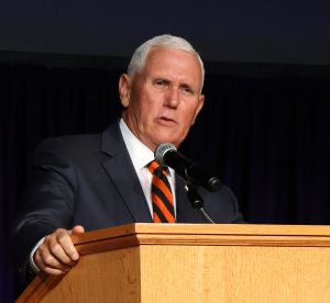 Mike Pence, 48th vice president of the United States, speaks at Tusculum.