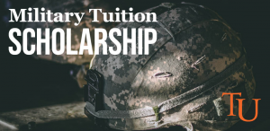 Military Tuition Scholarship, TU with military helmet