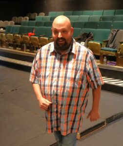 R.J. McCollum, who plays Joseph, rehearses one of the songs.