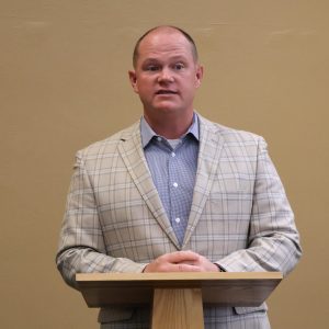 The Rev. E.J. Swatsell speaks at the Pastors’ Prayer Breakfast.
