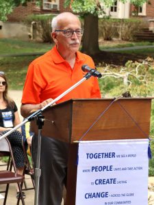 Alan Corley, mayor of the City of Tusculum and a member of the university’s Board of Trustees, welcome the audience.
