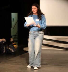 Peyton Bergquist auditions for a role.