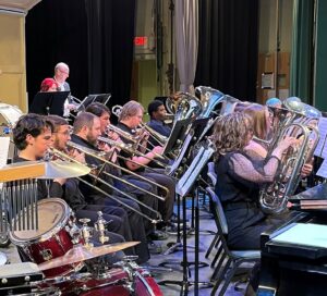 The Tusculum University Community Band performs its pops concert in 2023.