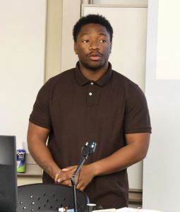 Joaquin Graham discusses his research on microplastics.