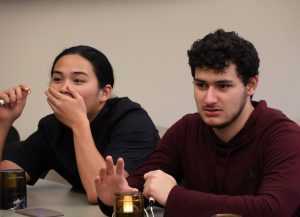 Two players react during a game at the Tusculum Earlybird.
