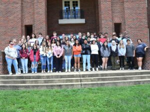 About 70 participants in the Upward Bound and Upward Bound Math and Science programs at Tusculum came to campus Saturday, Oct. 7, to perform community service and see a performance of “The Glass Menagerie.”
