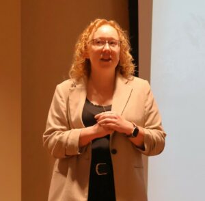 Dr. Katherine Smith speaks during the symposium.